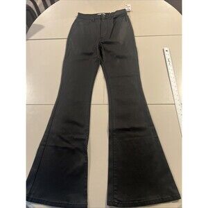 And Now This High-Rise Flare Jeans The 90’s Flare Coated Denim Black Size 28